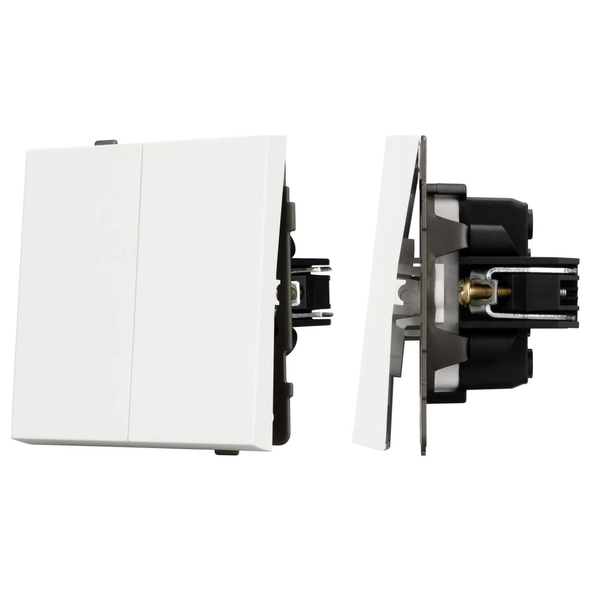 Выключатель проходной двухклавишный без рамки Arlight SWT 054556