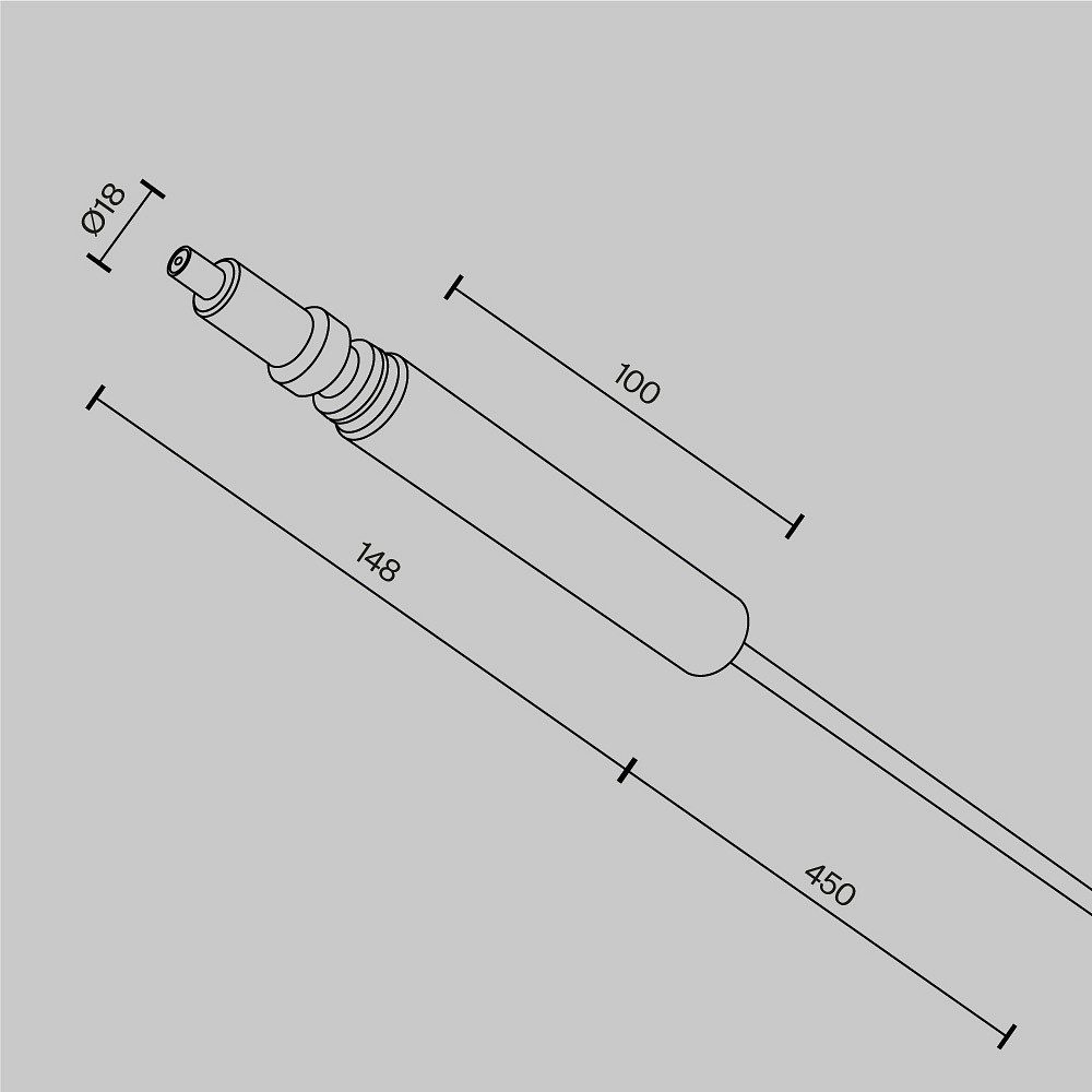 Токопровод Maytoni Technical Аксессуары для системы Аксити CA002PI-B