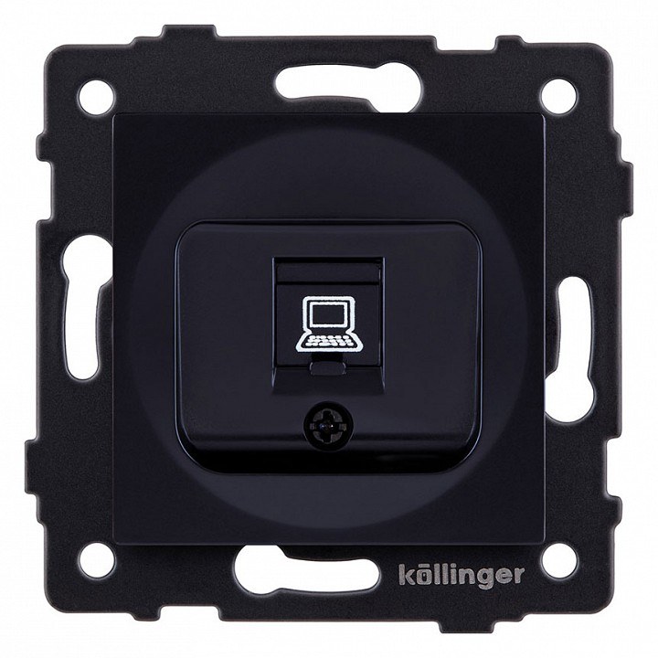 Розетка Ethernet RJ45 Cat.5, черный Kollinger для Aspekt, Eleganz, Reflex