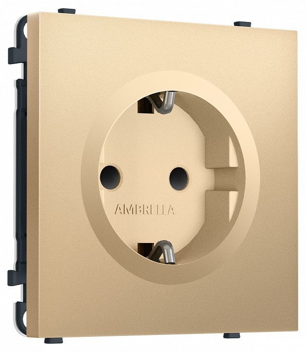 Розетка с заземлением и со шторкой, без рамки Ambrella Volt MS MS887010