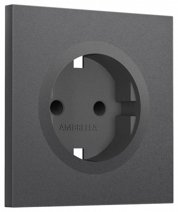 Накладка для розетки с заземлением и со шторками Ambrella Volt SIGMA SP6570