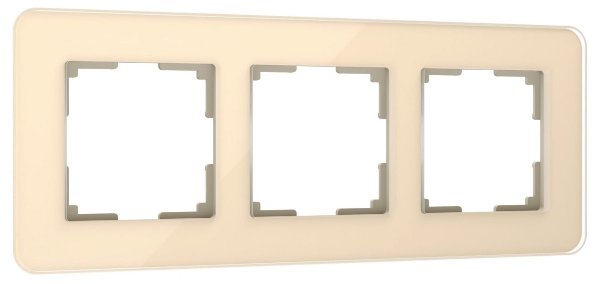 Рамка на 3 поста Werkel Elite (айвори, стекло) W0032443