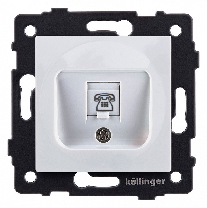 Розетка телефонная RJ11, белый Kollinger для Aspekt, Eleganz, Reflex