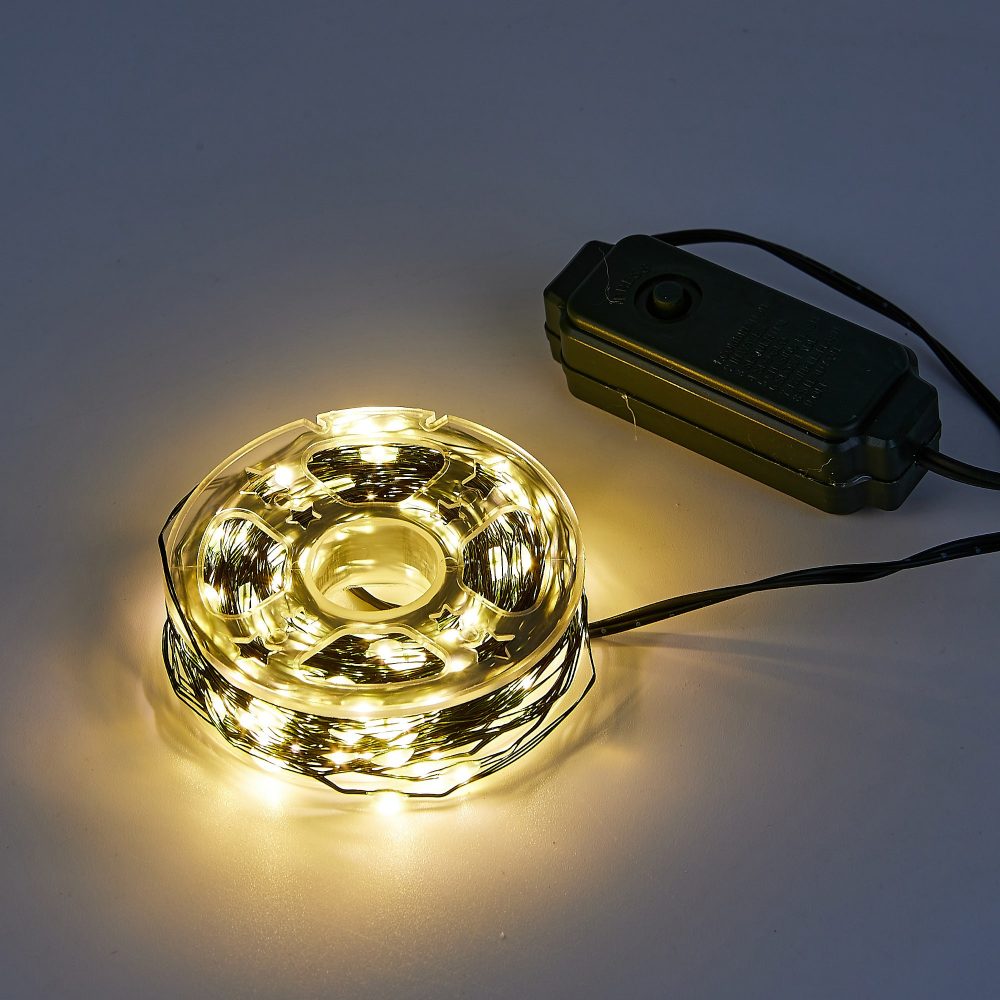ULD-S2000-200/DGA WARM WHITE IP20 DEW Гирлянда светодиодная Роса, 20м. 200 светодиодов. Теплый белый свет. Провод зеленый. ТМ Uniel