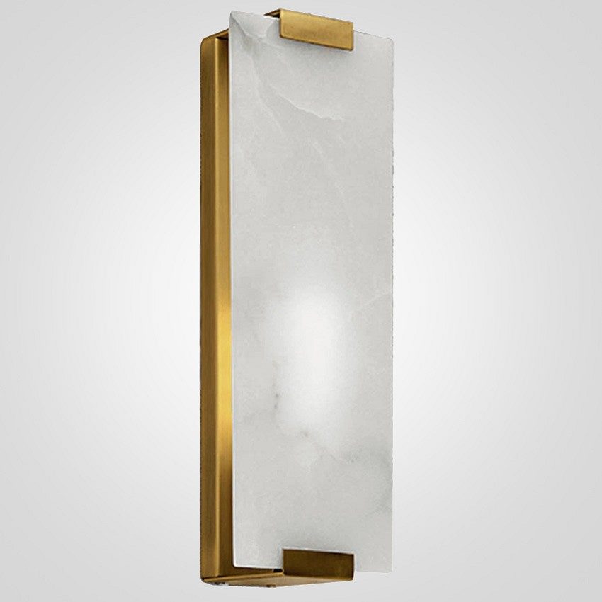 Бра Marble Rectangle Wall Lamp Brass арт