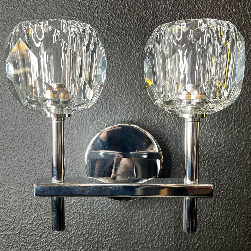 Бра RH Boule de Cristal Double Sconce Chrome арт