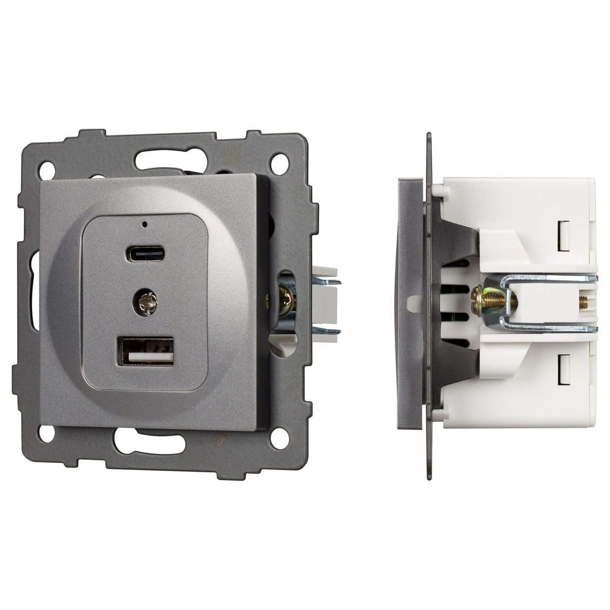 Механизм розетки 2хUSB type A и C Arlight SCT 049840