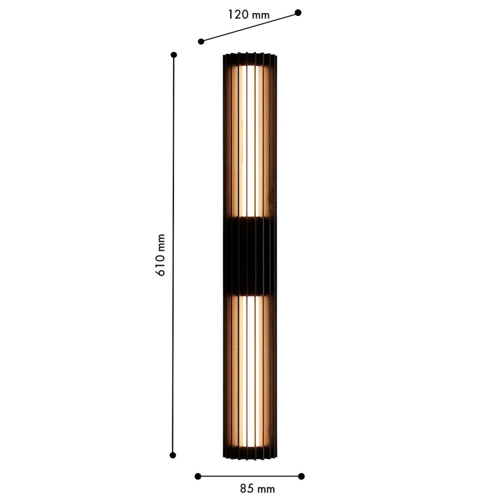 , уличный светильник, D120xW85xH610, LEDx18W, 480LM, 3000K, IP65, included