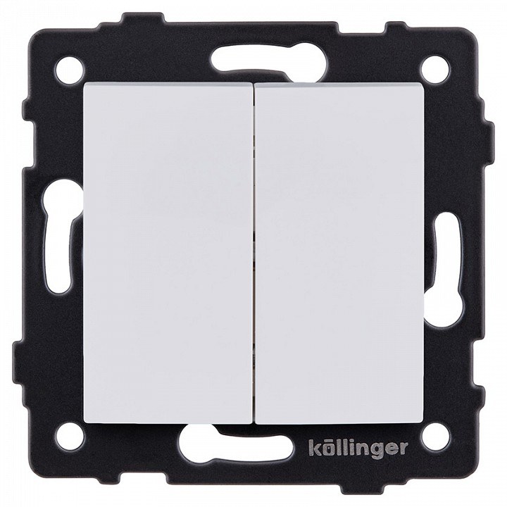 Выключатель перекрестный двухклавишный без рамки Kollinger Reflex REA-704WM
