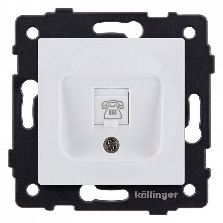 Розетка телефонная RJ11, белый матовый Kollinger для Aspekt, Eleganz, Reflex