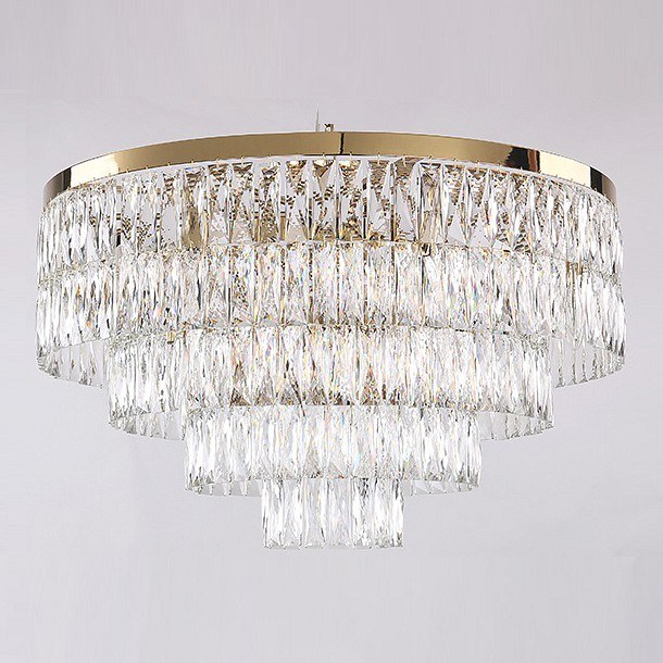 NEWPORT 10120 , Люстра, Polished champagne gold Clear crystal D80*H48 cm E14 18*60W