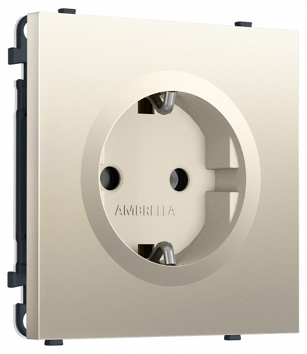 Розетка с заземлением, без рамки Ambrella Volt MS MS546010