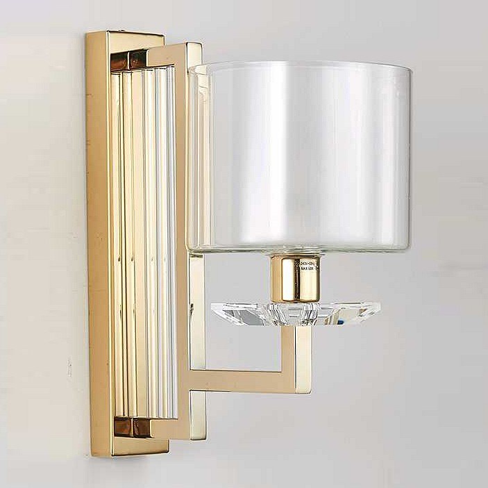 NEWPORT 4400 , Бра, Gold Clear crystal Clear glass L15*H30*Sp27 cm E14 1*60W