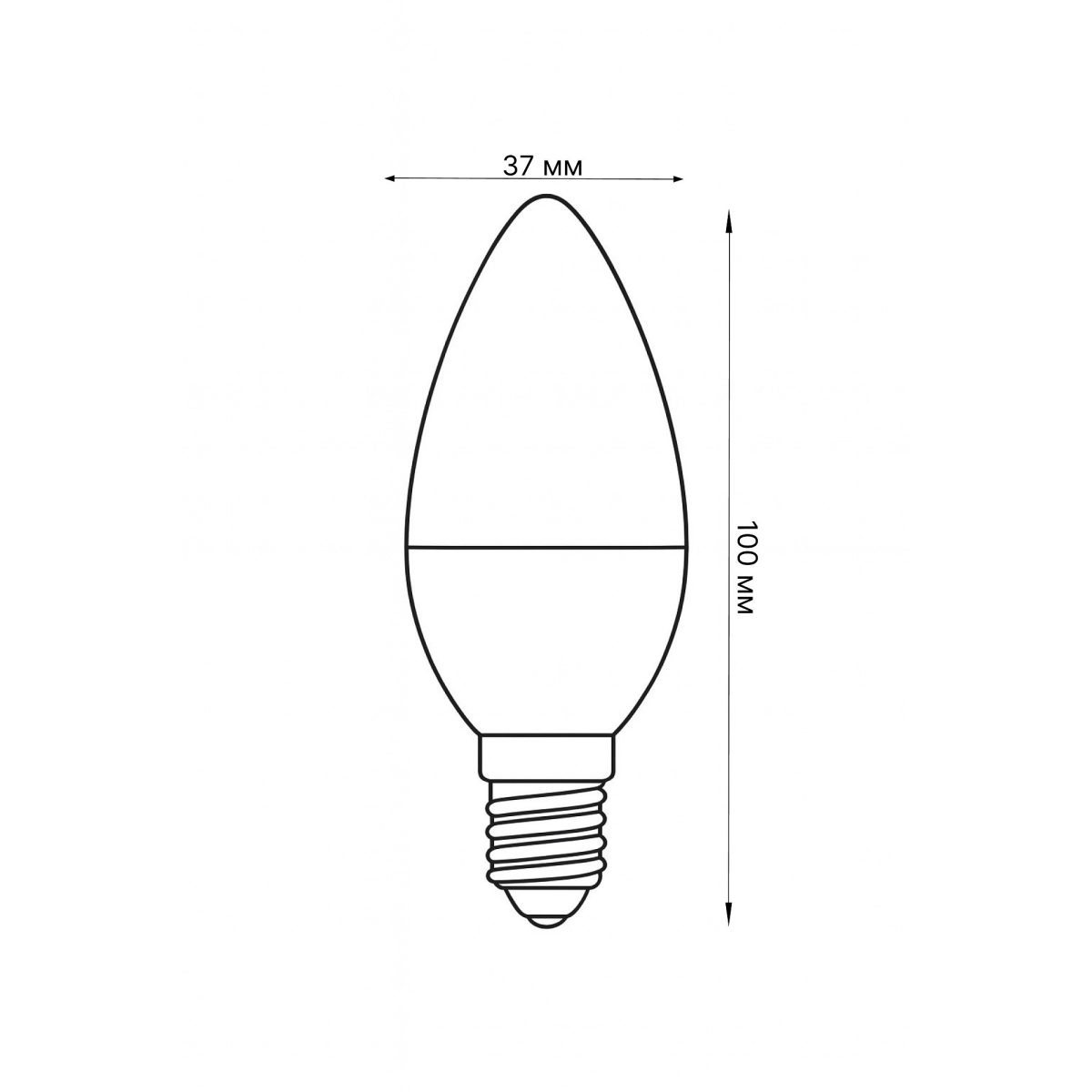 LED-C37-6W/4000K/E14/FR/SLS Лампа светодиодная. Форма свеча, матовая. Белый свет (4000K). ТМ Volpe