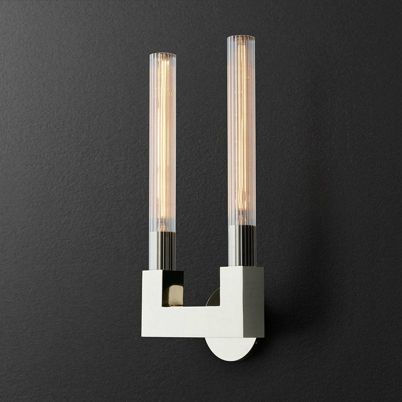 Бра RH CANNELLE wall lamp DOUBLE Sconces Chrome арт