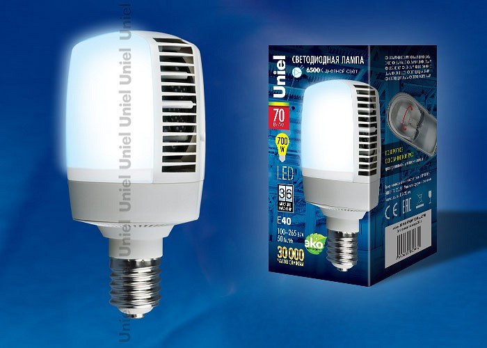 LED-M105-70W/DW/E40/FR ALV02WH Лампа светодиодная, матовая. Серия Venturo. Дневной свет (6500K). Картон. ТМ Uniel