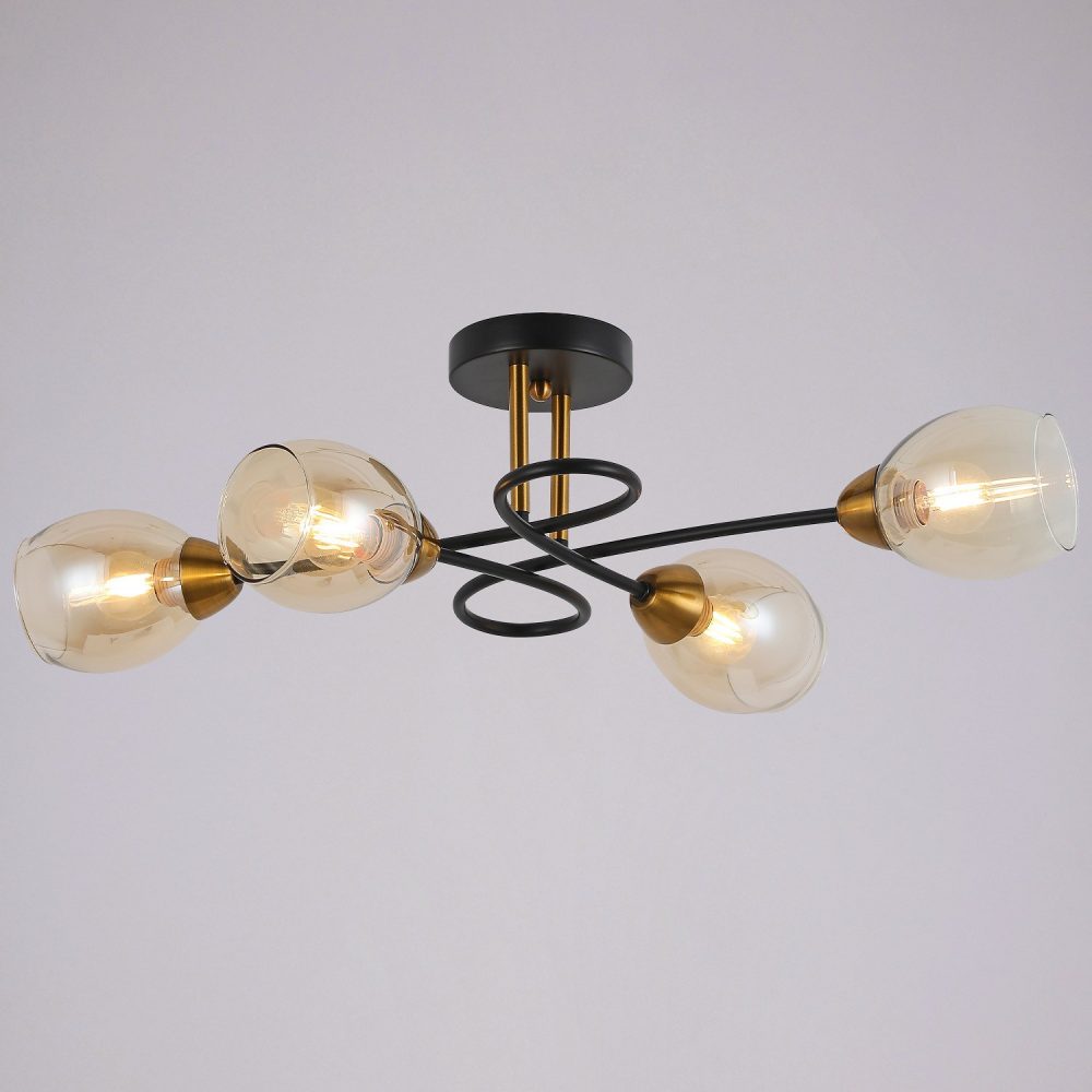 Люстра на штанге ILLUMICO Celeste IL8263-4COU-79 BK GD Celeste