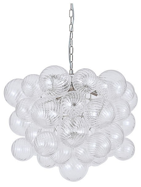 NEWPORT 3850 , Люстра, Nickel Clear ball D73*H53/150 cm G9 10*40W
