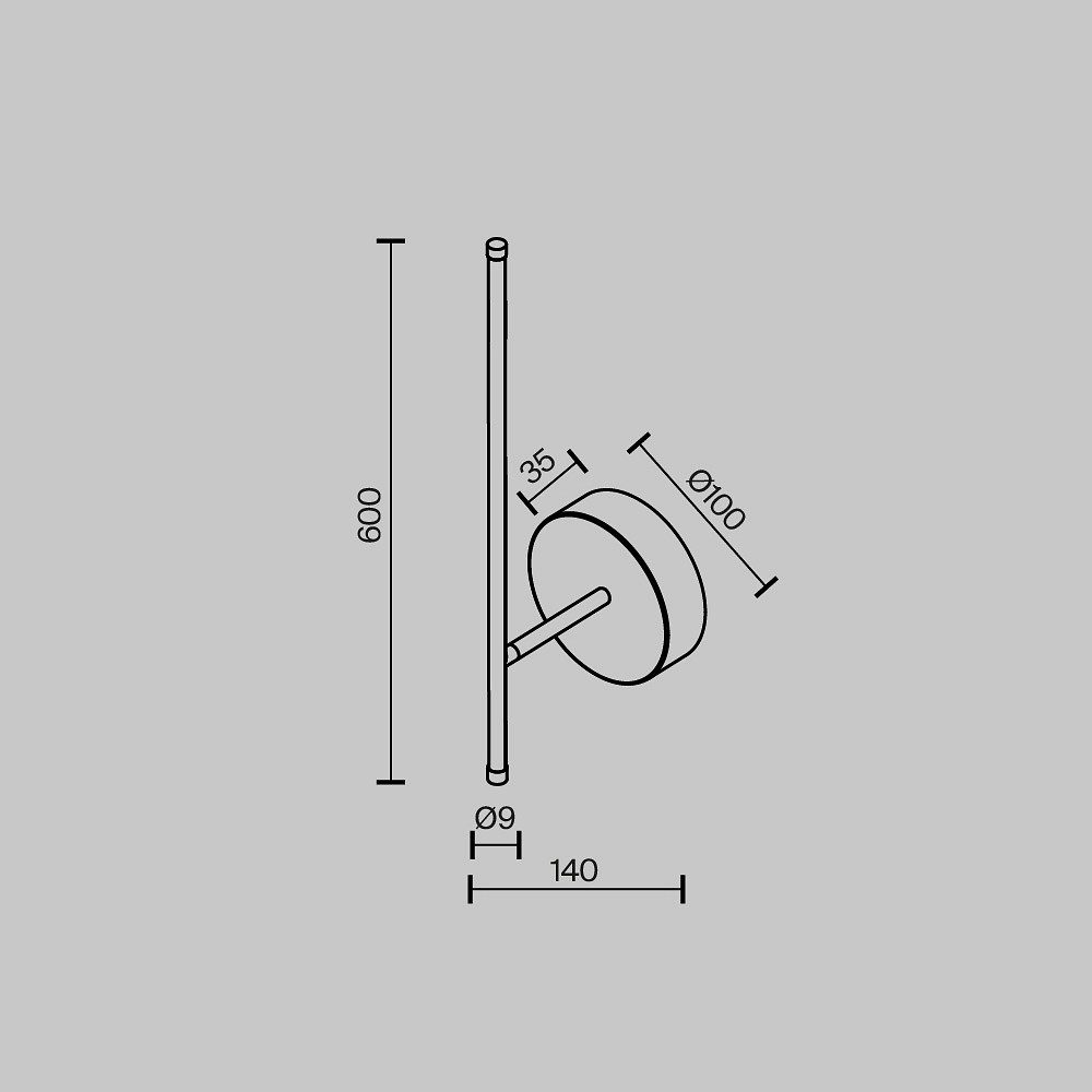 Бра Maytoni Technical Элегантный C085WL-L7BS2.7K