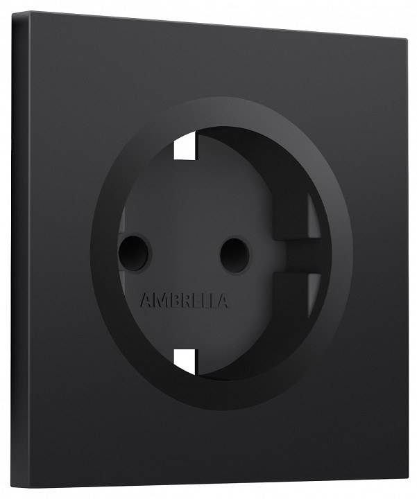 Накладка для розетки с заземлением и со шторками Ambrella Volt SIGMA SP8070