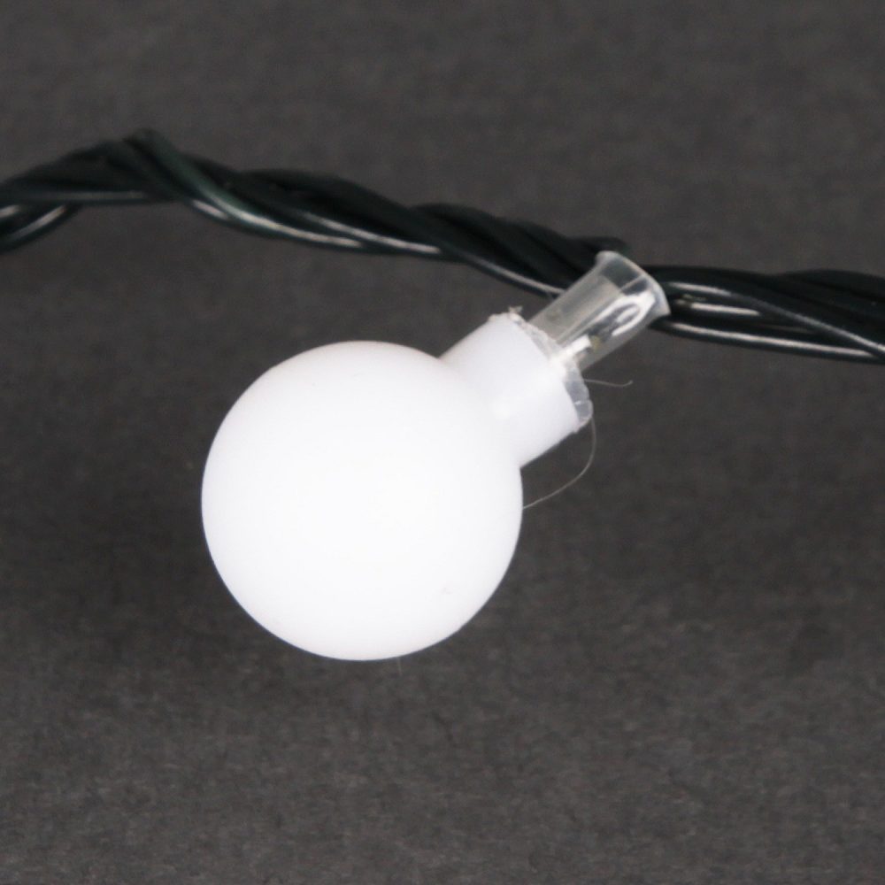 гирлянда светодиодная 10м 100LED c насадками шарик, зеленый провод