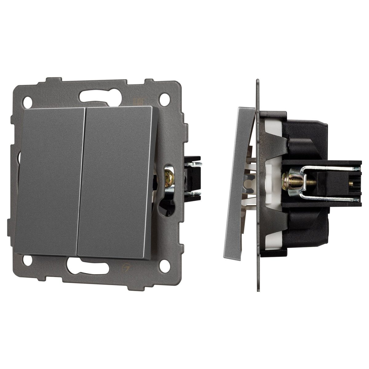 Выключатель двухклавишный без рамки Arlight SWT 049889