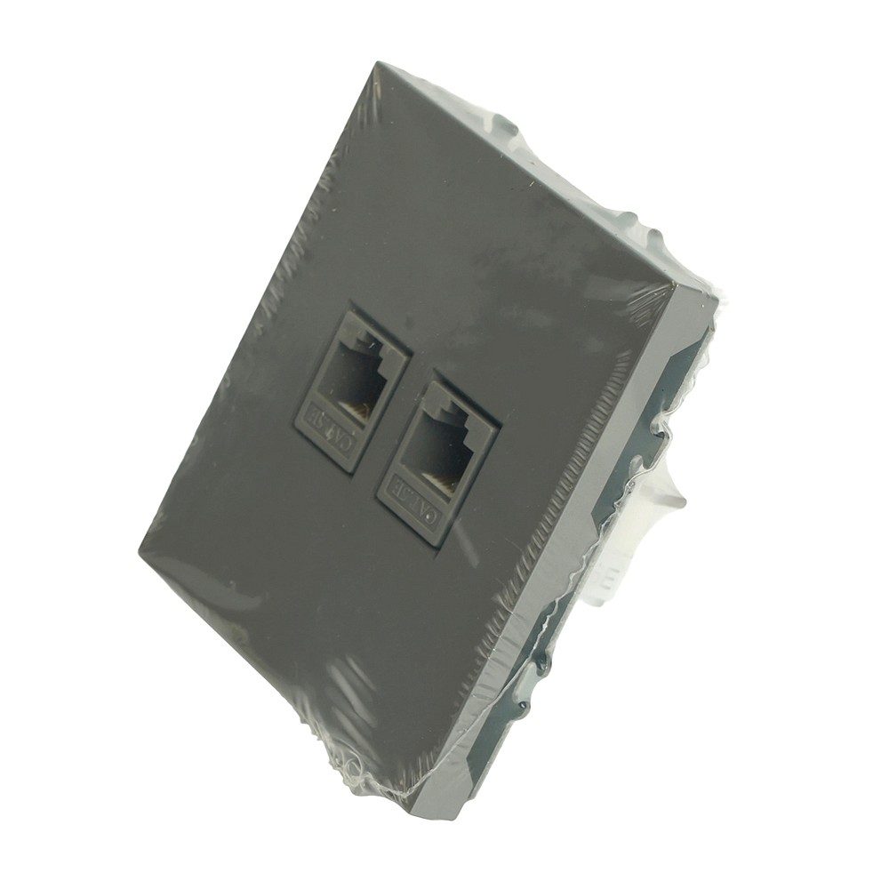 Розетка двойная Ethernet RJ-45 без рамки Stekker Эмили 49952