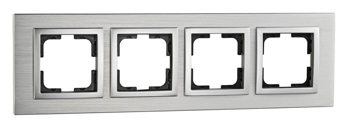 Рамка на 4 поста Mono Electric Style Aluminium 107-800000-163