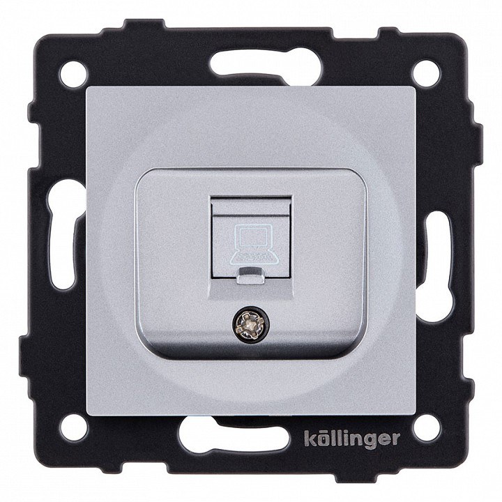 Розетка Ethernet RJ45 Cat.6, серый Kollinger для Aspekt, Eleganz, Reflex