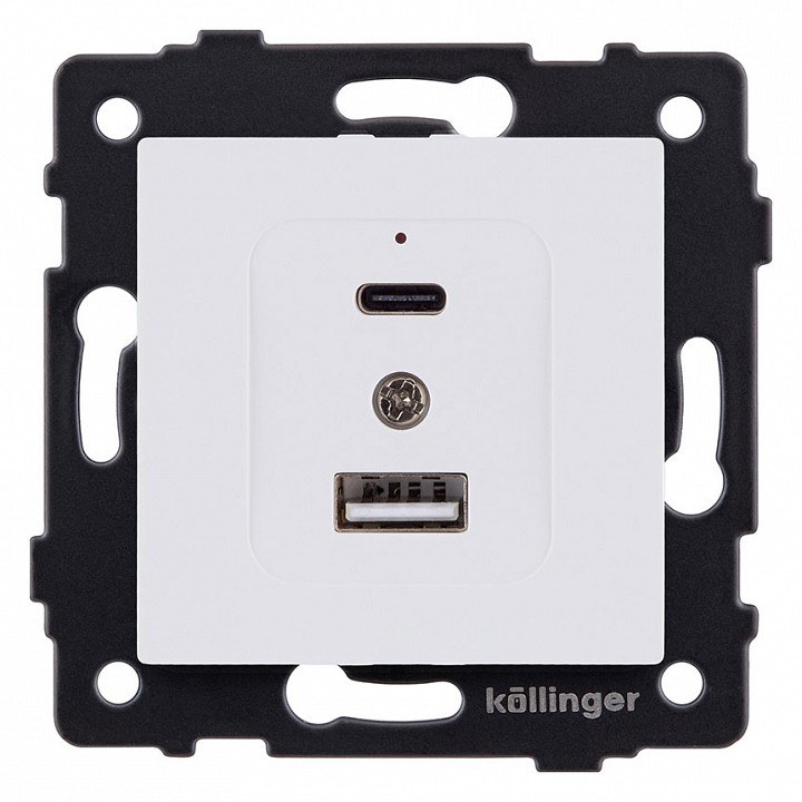 Розетка USB A+C 20W, белый матовый Kollinger для Aspekt, Eleganz, Reflex
