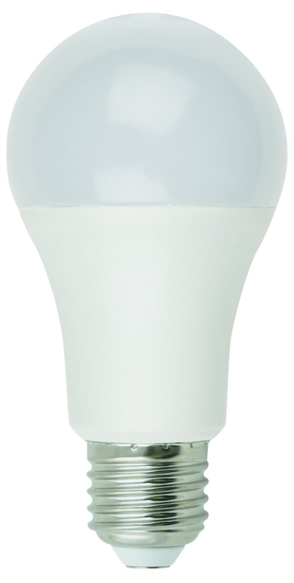 LED-A60-10W/4000K/E27/PS PLS10WH Лампа светодиодная с датчиком освещенности. Форма A, матовая. Белый свет (4000K). Картон. ТМ Uniel