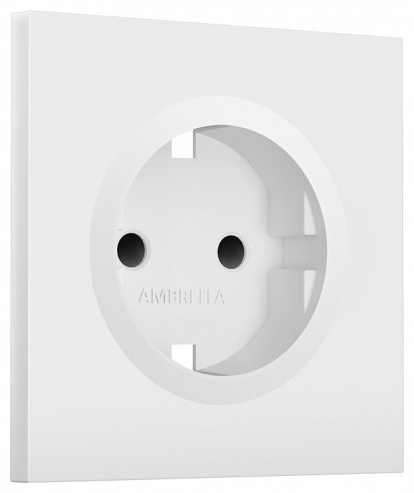 Накладка для розетки с заземлением и со шторками Ambrella Volt SIGMA SP8270