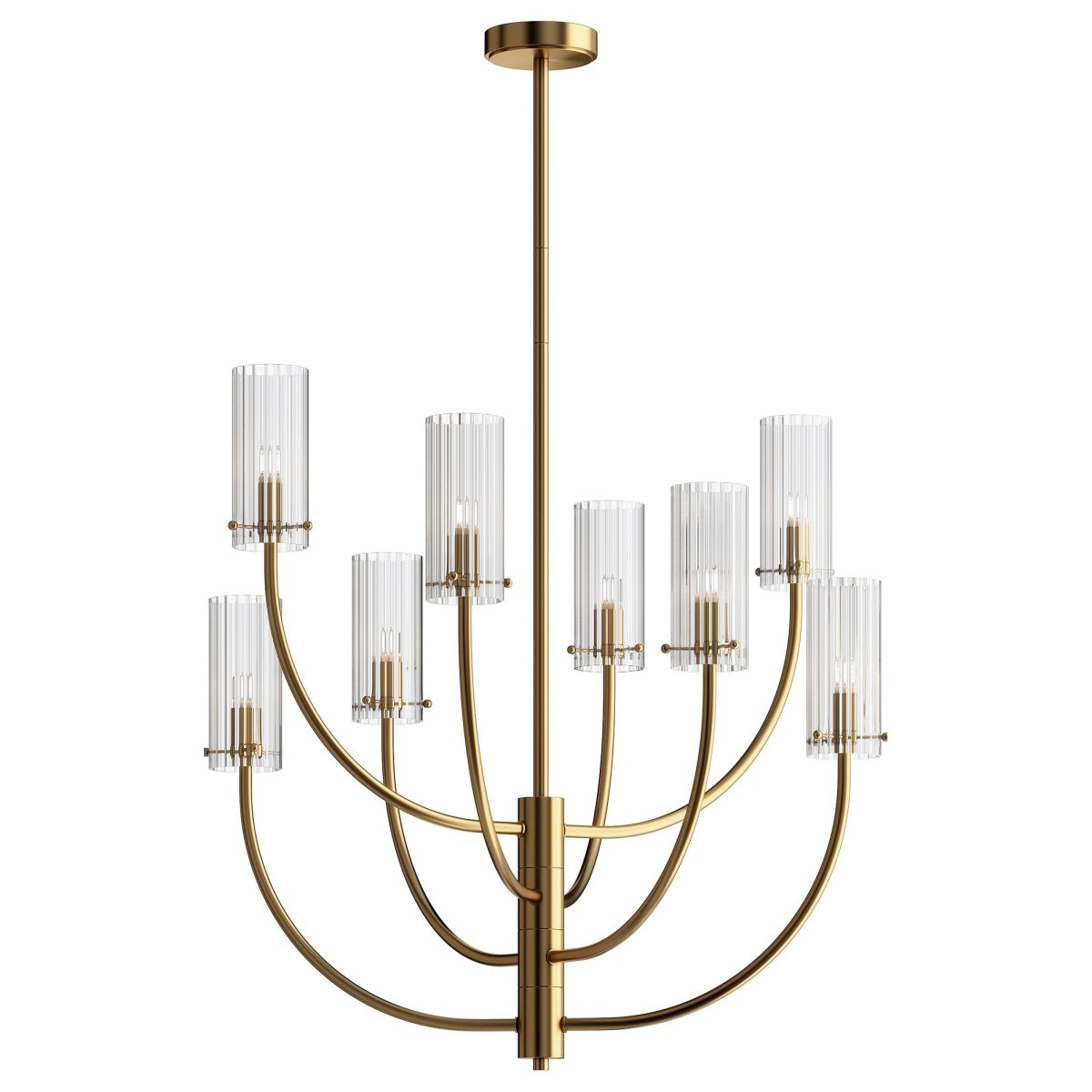 Люстра на штанге Maytoni Арко MOD223PL-08BS
