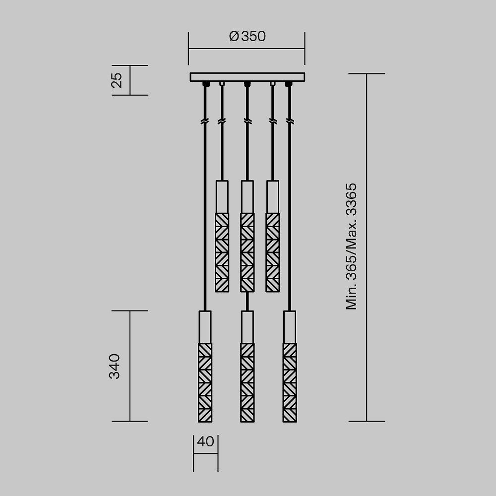 Подвесная люстра Maytoni Селемо MOD328PL-L18BS3K