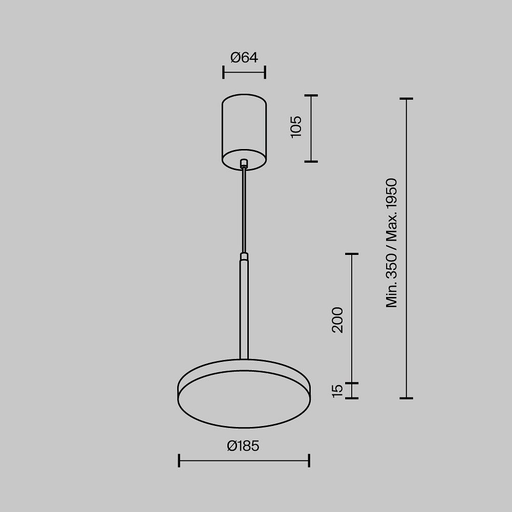 Подвесной светильник Maytoni Technical Плато P076PL-L12W3K-W
