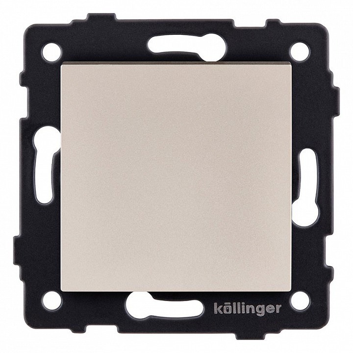 Выключатель 1-клавишный проходной 10А/250В, золотой Kollinger для Aspekt, Eleganz, Reflex