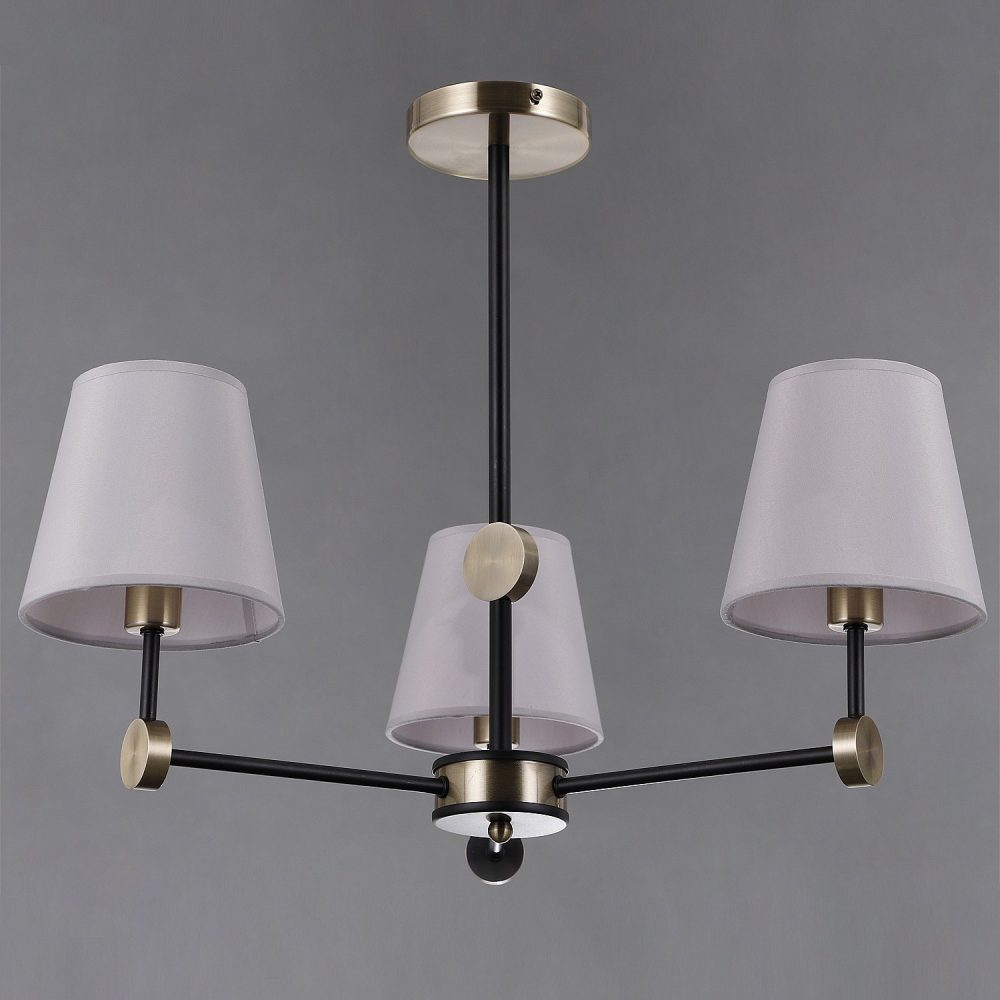 Люстра на штанге ILLUMICO CASTOR IL0394-3CSQ-24 BK AB CASTOR