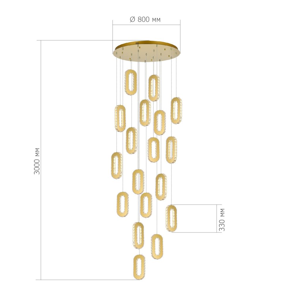 Подвесная люстра ST-Luce Allungo SL6506.203.18