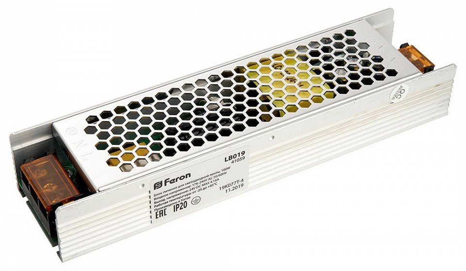 Трансформатор электронный для светодиодной ленты 100W 24V (драйвер), LB019