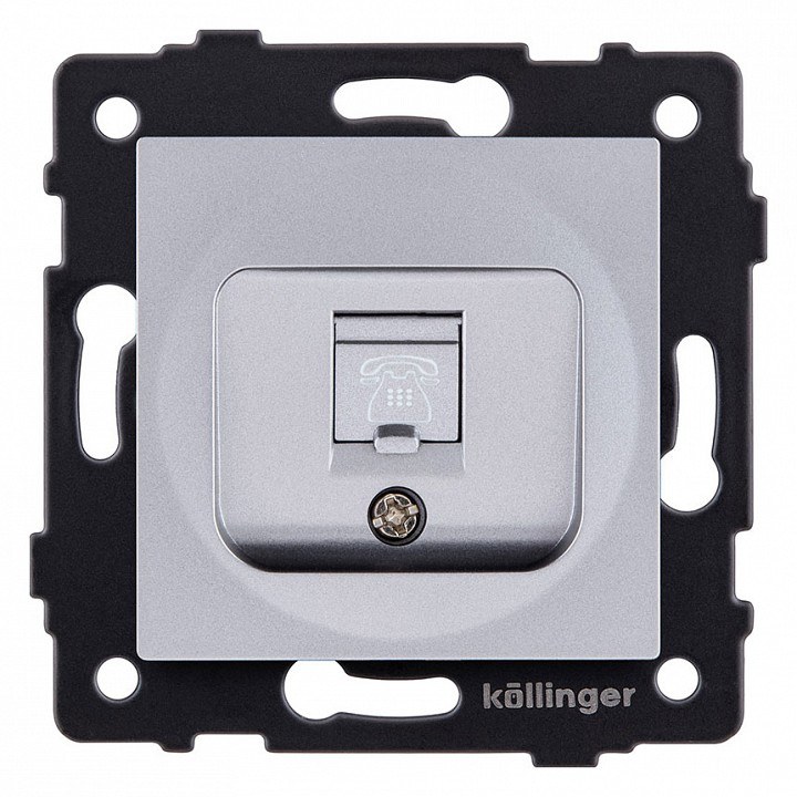 Розетка телефонная RJ11, серый Kollinger для Aspekt, Eleganz, Reflex