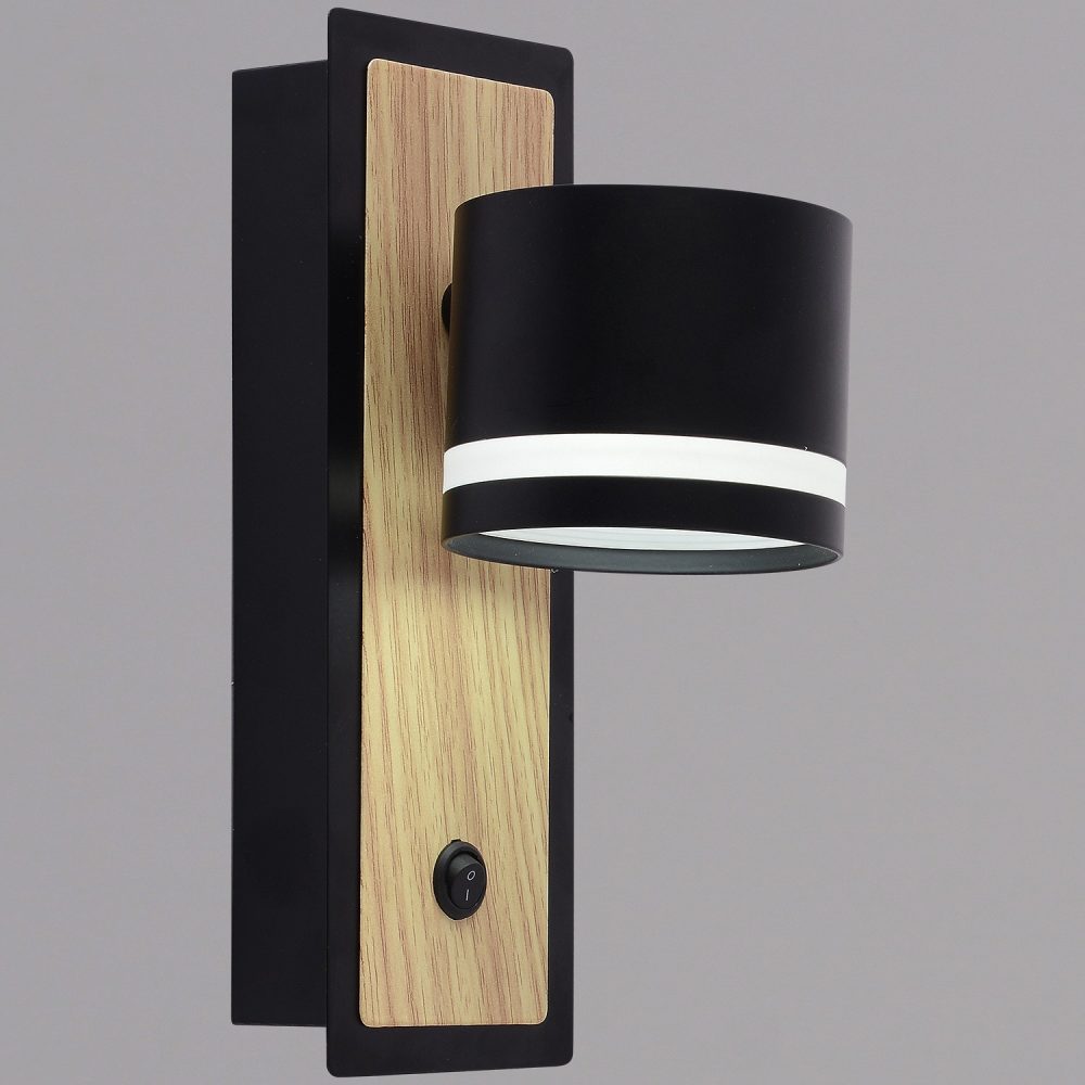 Бра Reluce 22540 22540-0.2-01 BK+WOOD