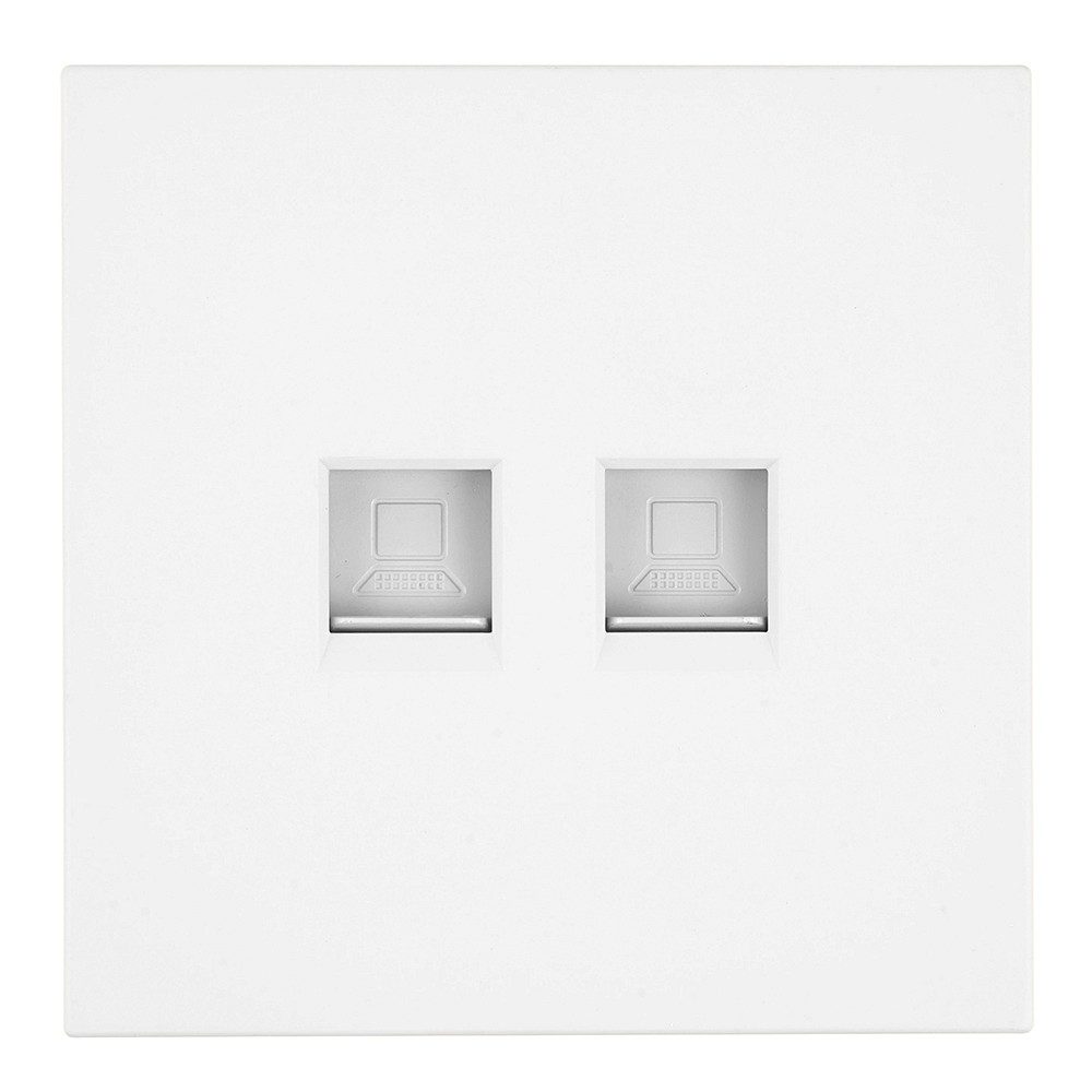 Розетка двойная Ethernet RJ-45 без рамки Stekker Мия 50437