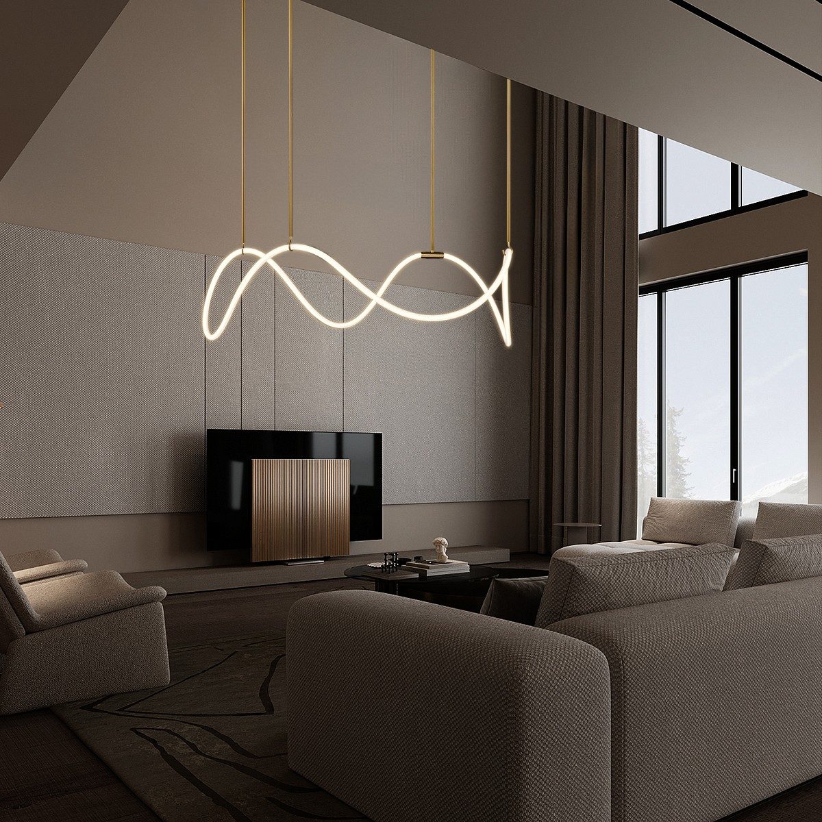 Подвесной светильник Loft it Thread 10388P/C Brass