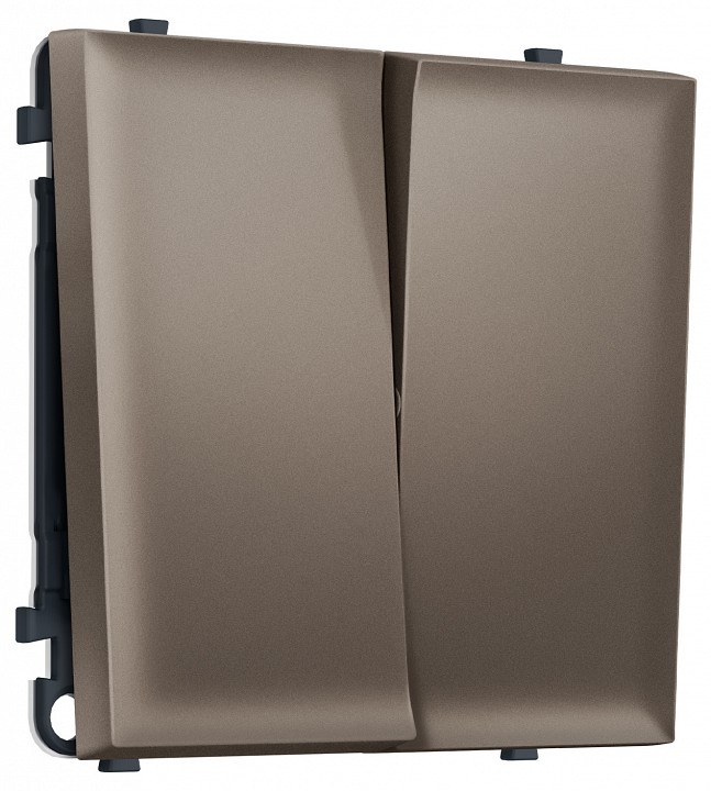 Выключатель самовозвратный двухклавишный без рамки Ambrella Volt MS MS633050