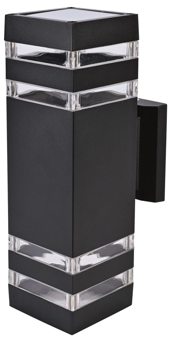 UUL-S24A 2x60W/E27 IP65 BLACK Светильник уличный, под две лампы Е27. Архитектурный накладной. Корпус черный. TM Uniel