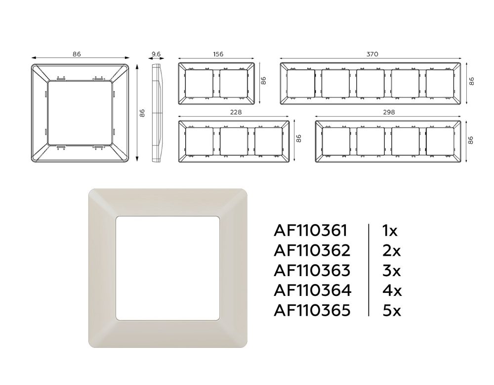Рамка на 2 поста Ambrella Volt ALFA AF110362
