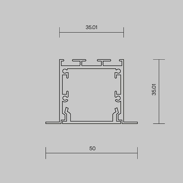 Короб встраиваемый Maytoni Led Strip Встраиваемый с накладным фланцем профиль 632012