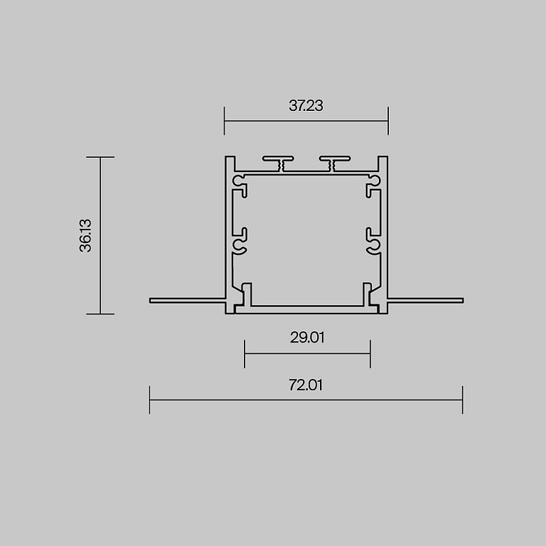 Короб накладной Maytoni Led Strip Встраиваемый со скрытым фланцем профиль 636010