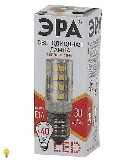 Модель LED T25-5W-CORN-827-E14 Лампы СВЕТОДИОДНЫЕ СТАНДАРТ LED T25-5W-CORN-827-E14 ЭРА (диод, капсула, 5Вт, тепл, E14)