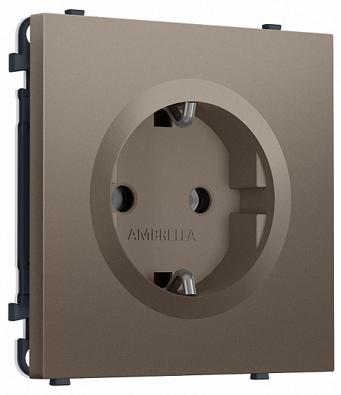Розетка с заземлением, без рамки Ambrella Volt MS MS636010